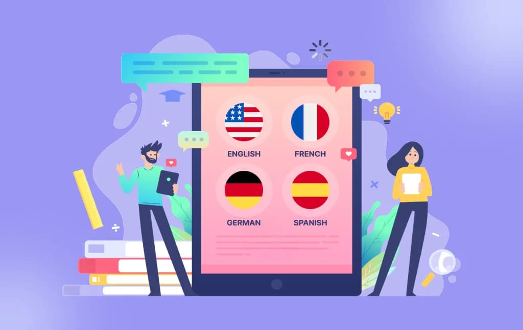 Learn any language with additional features